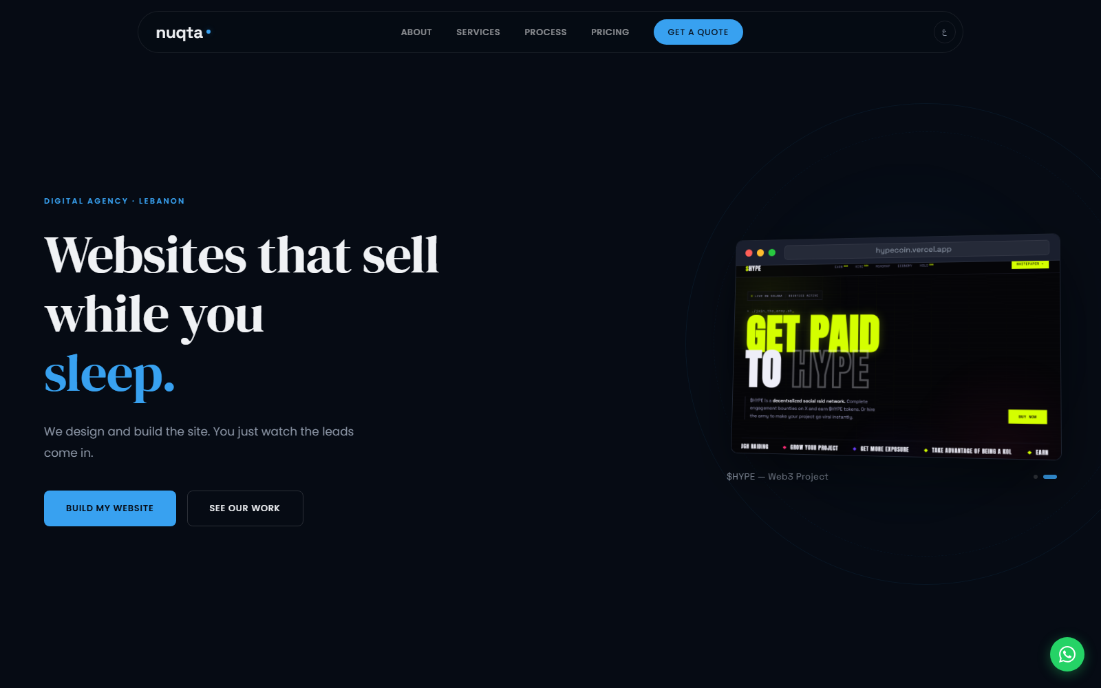 Nuqta agency website screenshot
